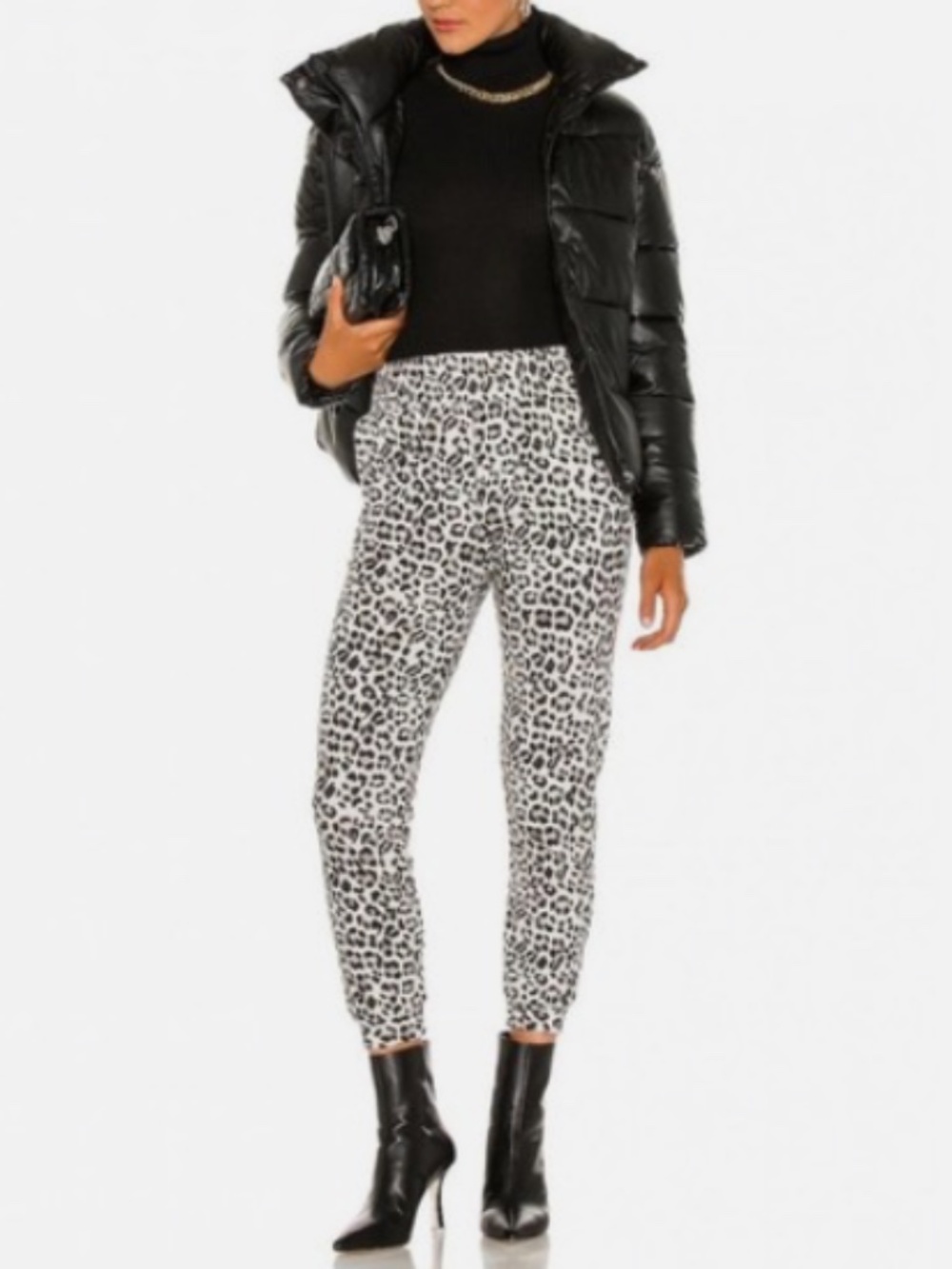 Alice + Olivia NYC Slim Leopard Print Jogger Pants Small